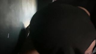 Masked cocksucker sucks my big horny cock