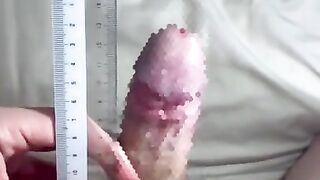 【Post every day in June! 】Viewer's request! Male college student  Measure the length of the dick.