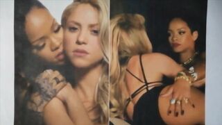 Rihanna se toca y besa con Shakira - Cum Tribute