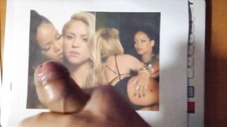 Rihanna se toca y besa con Shakira - Cum Tribute