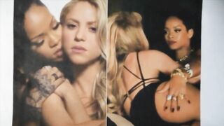 Rihanna se toca y besa con Shakira - Cum Tribute