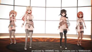 0329 -【R18-MMD】Azur Lane 碧藍航線 舰队四人娘