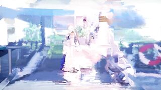 0328 -【R18-MMD】HAKU 弱音ハク 沙滩泳装 LILAC