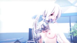 0328 -【R18-MMD】HAKU 弱音ハク 沙滩泳装 LILAC