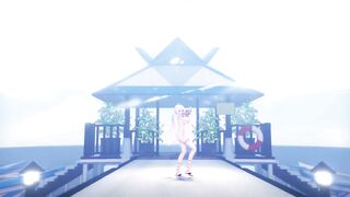 0328 -【R18-MMD】HAKU 弱音ハク 沙滩泳装 LILAC