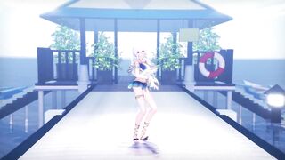 0328 -【R18-MMD】HAKU 弱音ハク 沙滩泳装 LILAC