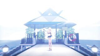 0328 -【R18-MMD】HAKU 弱音ハク 沙滩泳装 LILAC