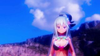 0449 -【R-18 MMD】Konosuba - Not So Useless Goddess And The Beach このすばアクアと海で