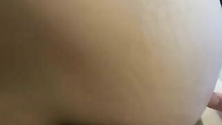 Very hot girlfriend with beautiful ass riding my dick.