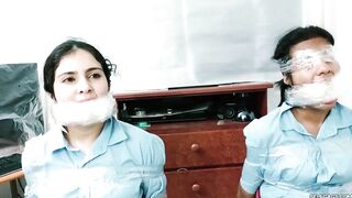 Latina Schoolgirls Massively Gagged