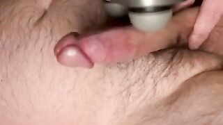 Hairy Dad Bod Vibrating Massager On My Dick With Cumshot