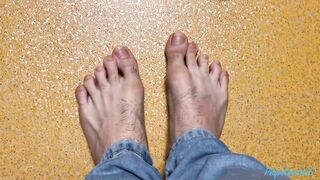 My Male feet before vs after pedicure compare