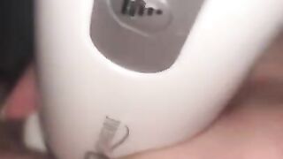 Milf slut using her wand to make herself cum