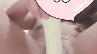 Masturbating using Dildo