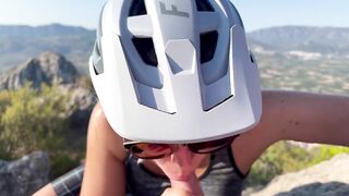 MTB Tour ends with a public Blowjob