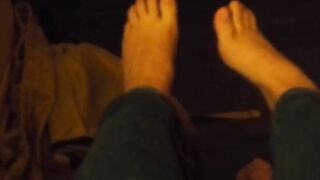 Teen Takes Off Socks And Stretches Her Toes