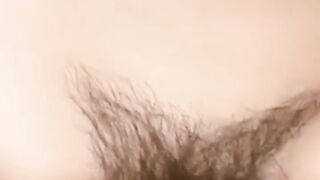 Crazy thrusting my pussy and finally cum on my belly