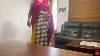 Indian Couple Sensual and Romantic Sex in Saree