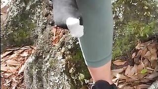 Sweaty hiking veiny feet and sexy white toes