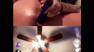 EBONY THOT PLAYS WITH HER TOYS ON RAPPER SWAG HOLLYWOOD INSTAGRAM LIVE