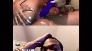 EBONY THOT PLAYS WITH HER TOYS ON RAPPER SWAG HOLLYWOOD INSTAGRAM LIVE