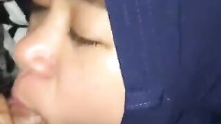 malay hijab sucking dick