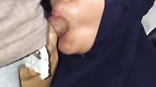 malay hijab sucking dick