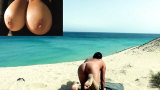 milknhoney7 - BIG BOOBS at a public beach