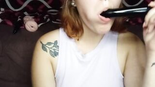 sucking big black vibrator