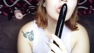 sucking big black vibrator