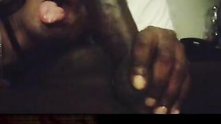 MY BESTFRIEND SLAPS  THAT BIG BLACK DICK ON MY TONGUE FAN REQUEST WATCH TIL THE END