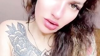 Hot Busty Tattoo Girl Begs For Your Cum!!!