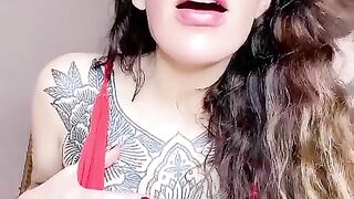 Hot Busty Tattoo Girl Begs For Your Cum!!!