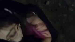 She gives me her panties and then we fuck in public (Blowjob in the highway)