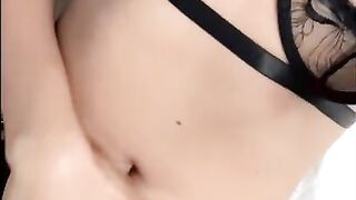 perfect small tits full of slime???? I cum with my new toy