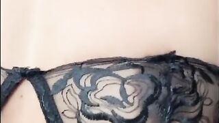 perfect small tits full of slime???? I cum with my new toy