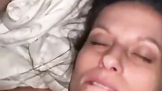 Gave my milf wife a facial