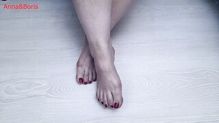 I show my beautiful and soft feet in the new take video.