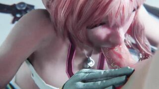 Final Fantasy - Serah Farron Sloppy Blowjob Deepthroat & Cum (Sound)