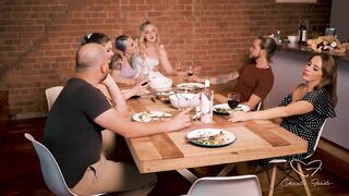 TEASER: Charlie invites her friends for dinner which ends up in a crazy group sex!