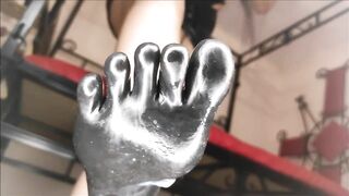 Latex Goddess humiliates you and makes you worship her feet