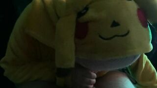 sexy pikachu makes a passionate deep blowjob