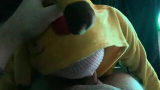 sexy pikachu makes a passionate deep blowjob