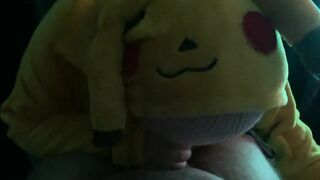 sexy pikachu makes a passionate deep blowjob