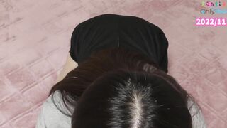 【主観フェラ】買い物から帰ってきたばかりの彼女を寝室に呼んで咥えさせてフェラしてもらう【素人】個人撮影 日本人 Hentai ASMR デカ尻 色白 リアル パンチラ