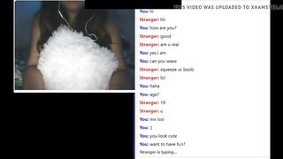 Omegle - 19yo demonstrates best knockers