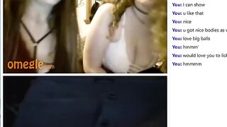 Omegle White Females Suck on Tits and Love Big Balls