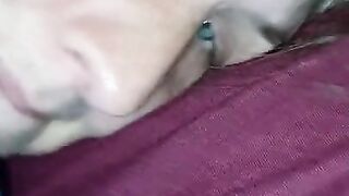 Blue eyed teen DP cock and dildo