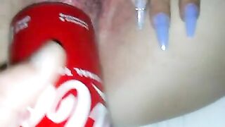 Lexie Pussy Stretching and Birthing Coke Can