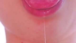 Video of saliva dripping high quality